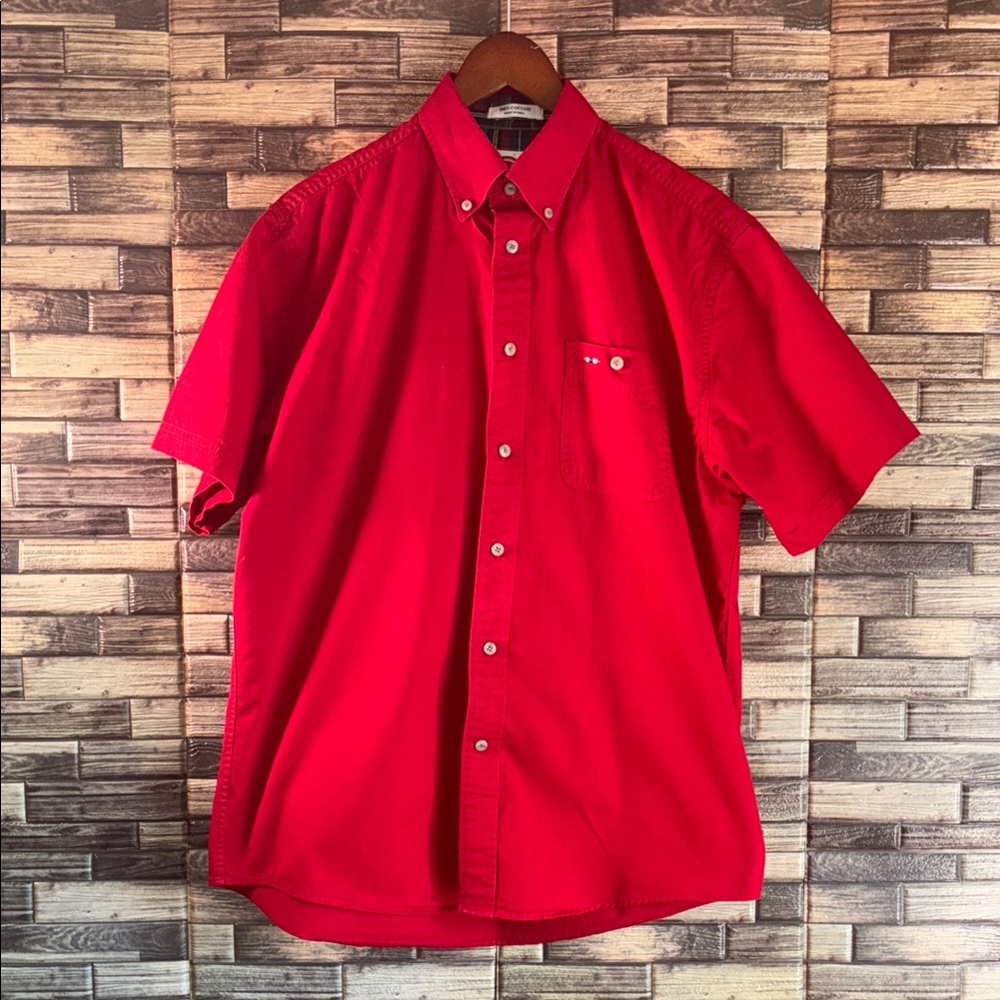 EUC Classic Red Men's Western Larro Medium Button Down Shirt